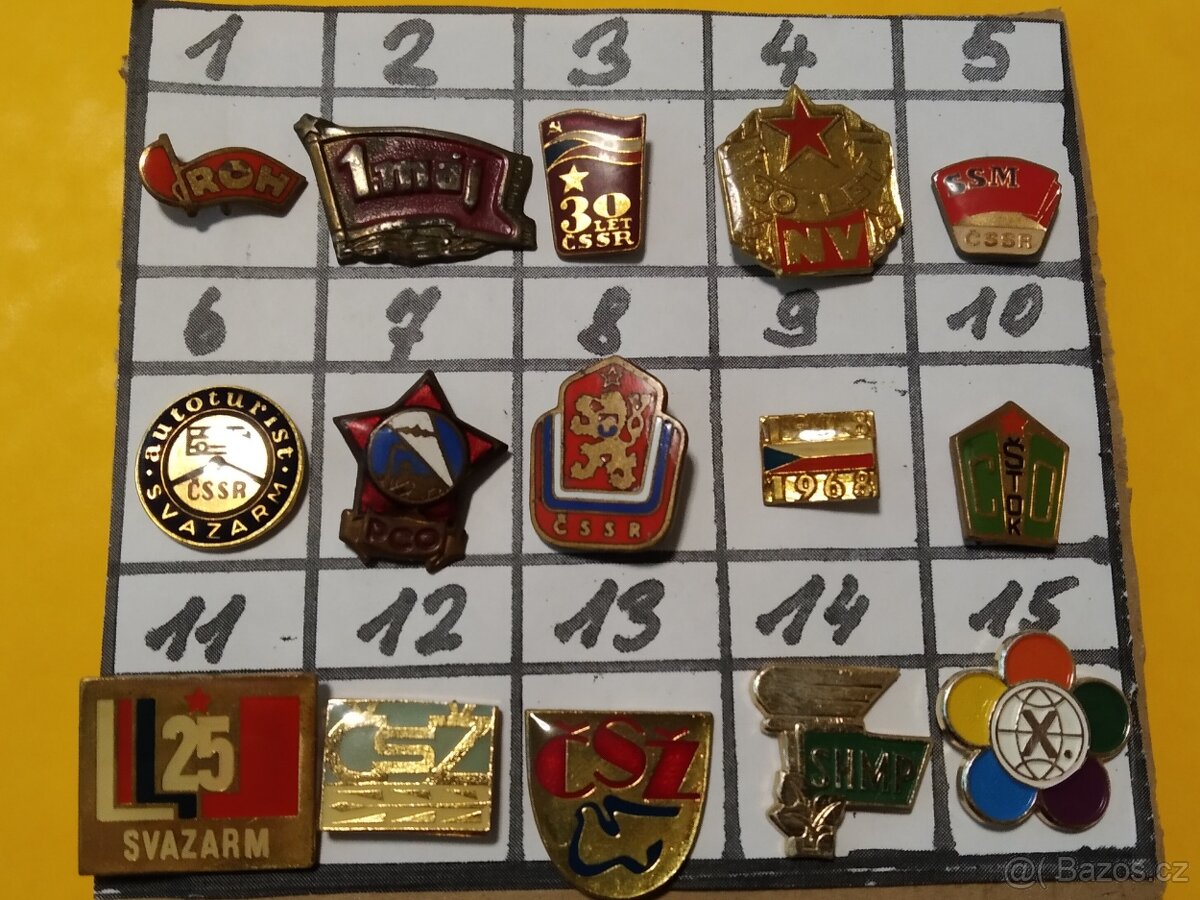 KOMUNISMUS - POLITIKA - SBÍRKA ODZNAKŮ.