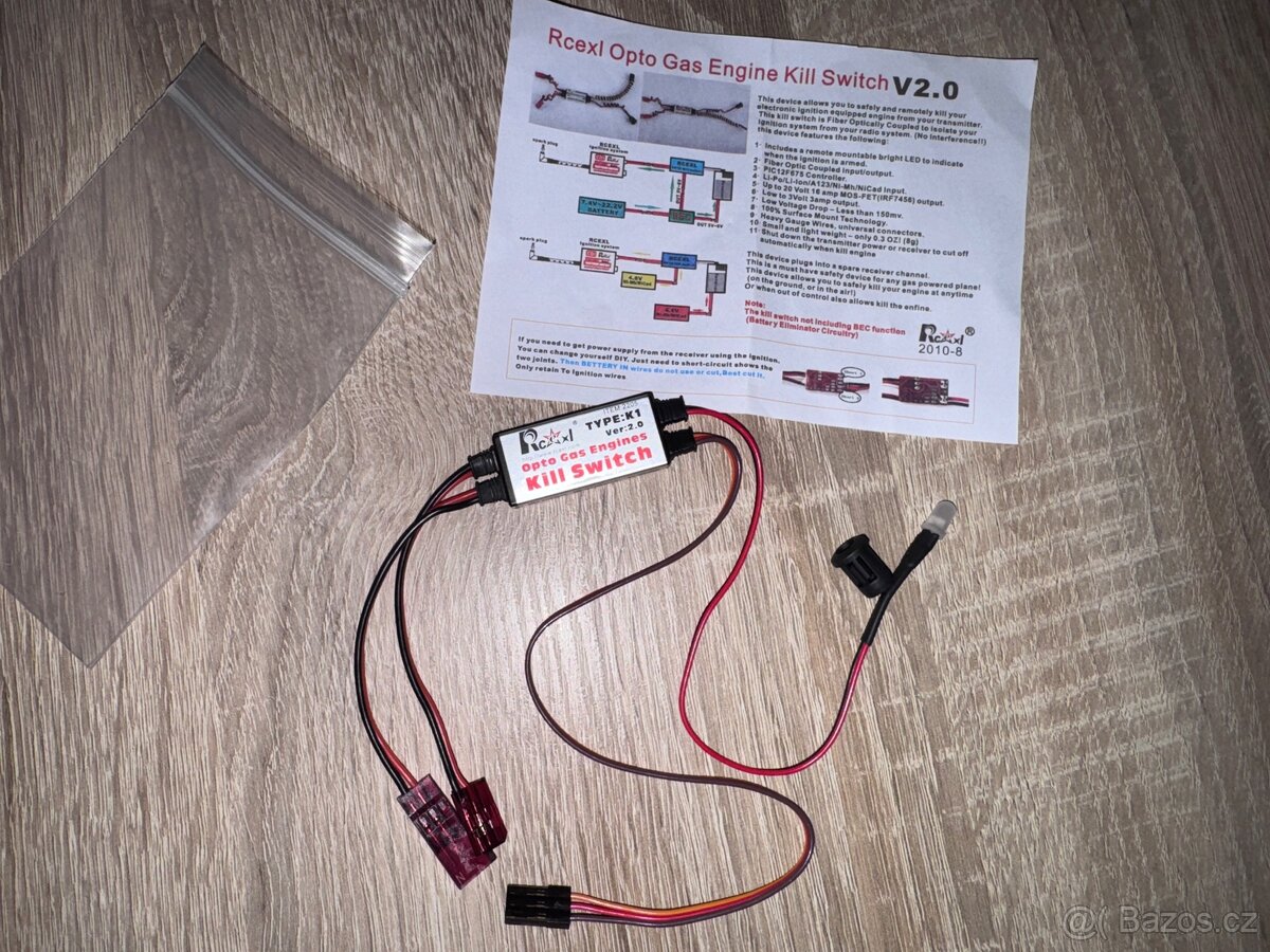 Kill switch (dálkové vypnutí) RC benzinových motorů