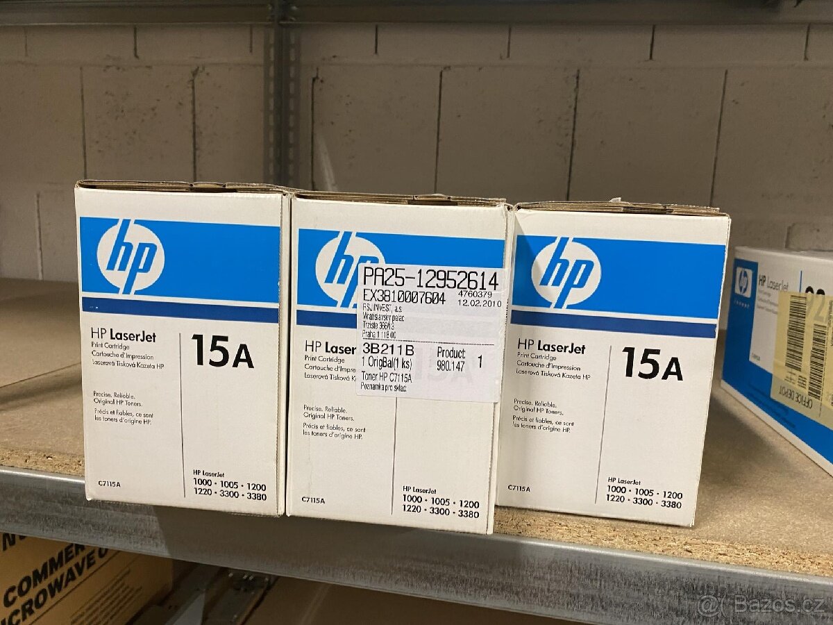 Cartridge do HP LaserJet 15A, 304A, 96A, 13A, 92A