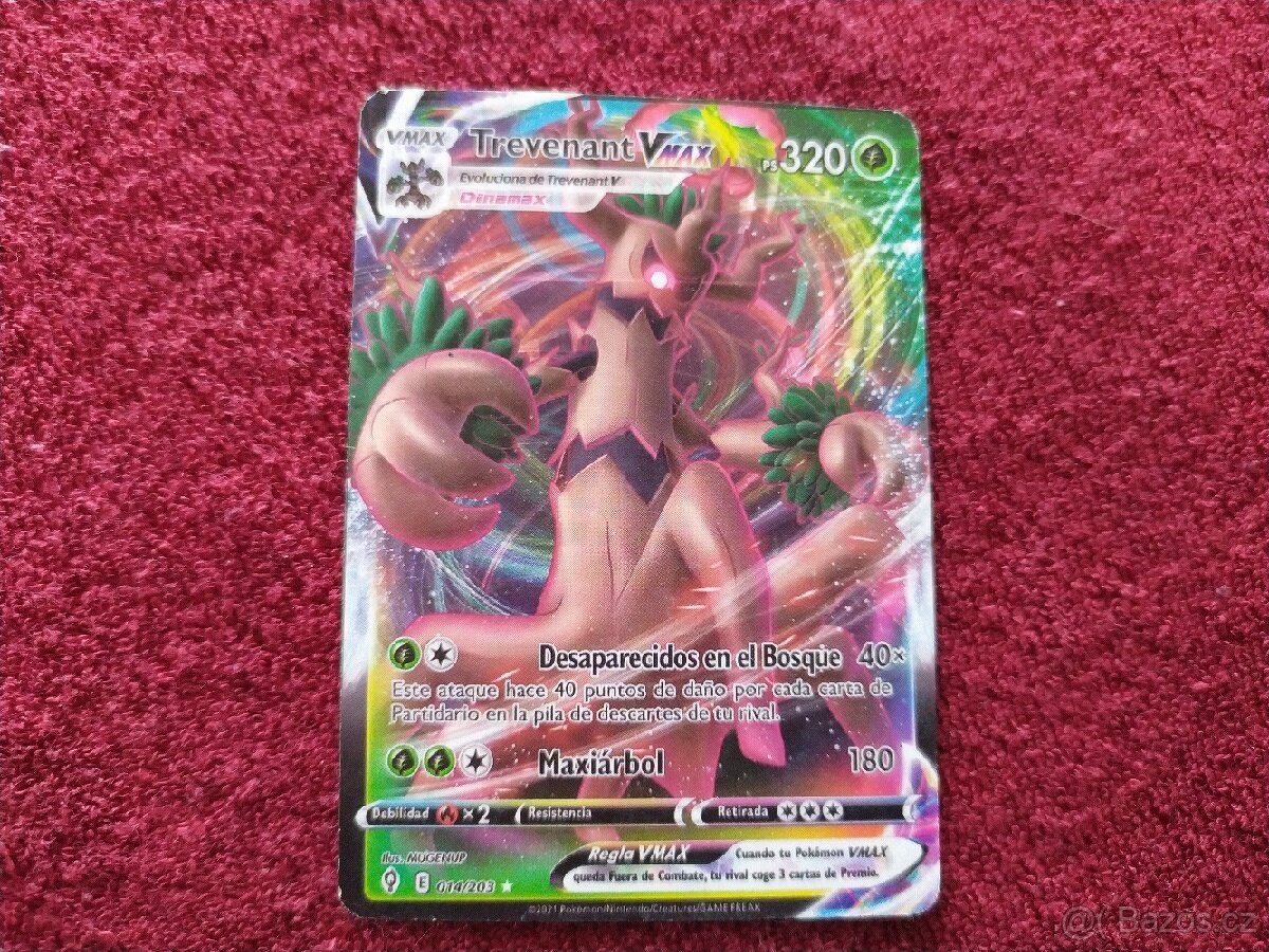 Sběratelská karta Pokemon (Trevenant VMAX G14/203)