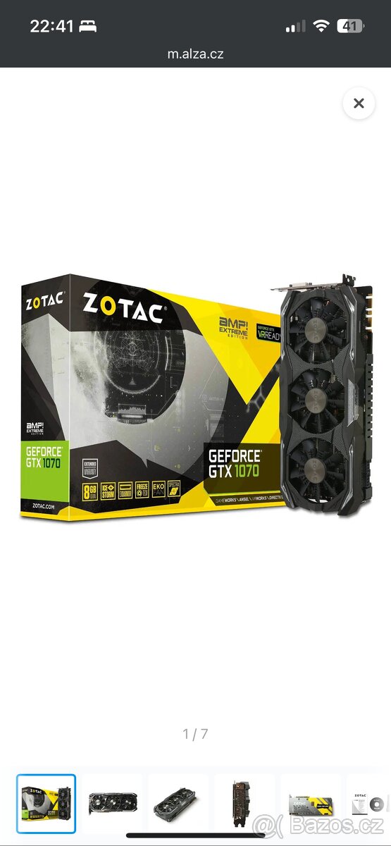 GTX 1070 8GB ZOTAC AMP EXTREME