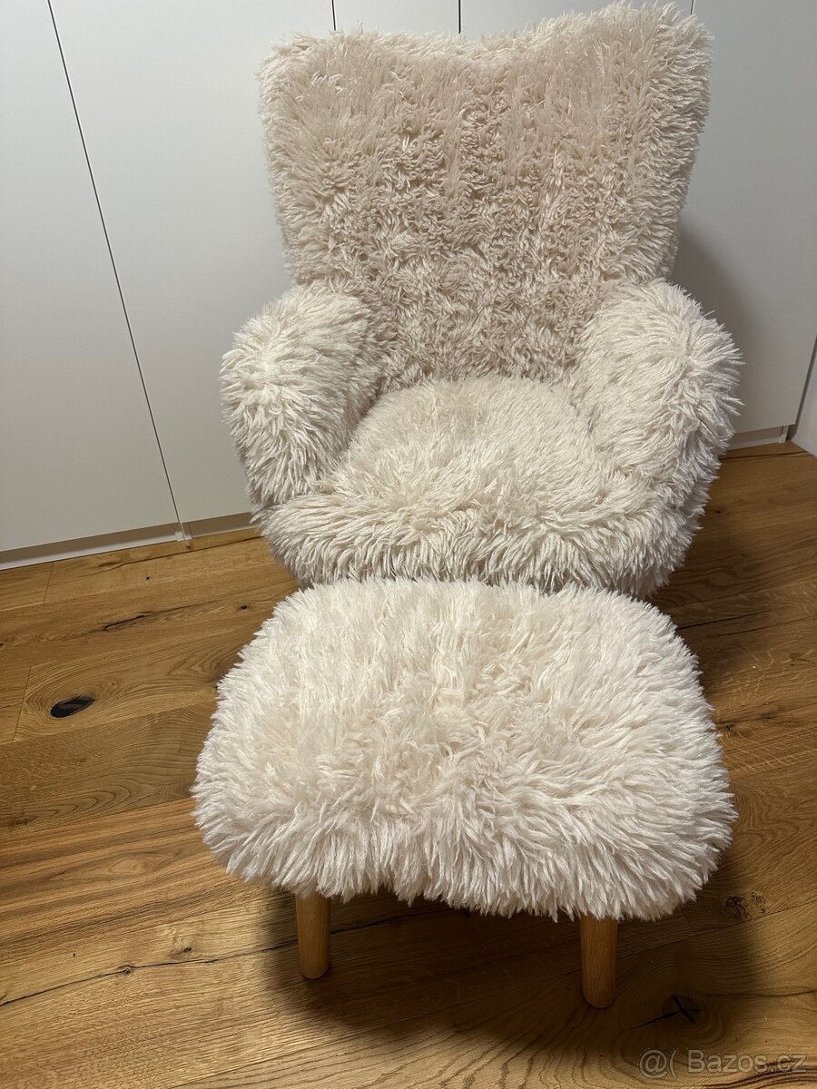 Fluffy/chlupate křeslo Hvilsted - nove