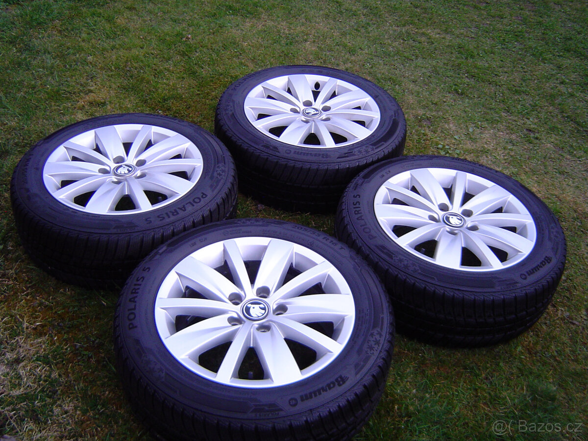 4X ZIMNÍ HLINÍKOVÁ KOLA ŠKODA OCTAVIA III,II 205/55 R16..TOP