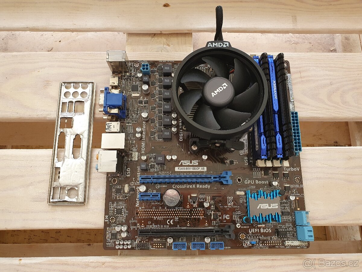 Deska (FM2) + 16gb ddr3 + chladič + CPU AMD A4-6300