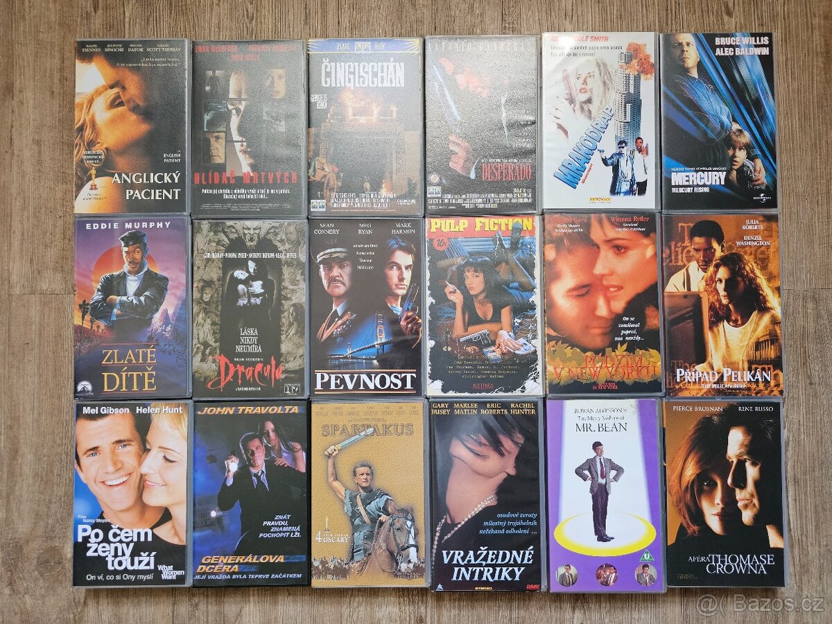 PRODÁM SADU 24KS FILMŮ NA ORIGINÁLNÍCH VHS - SUPER STAV