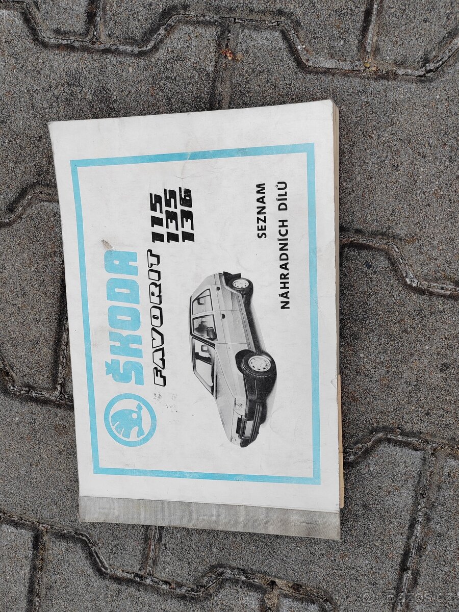 Prodám katalog náhradních dílů Škoda Favorit