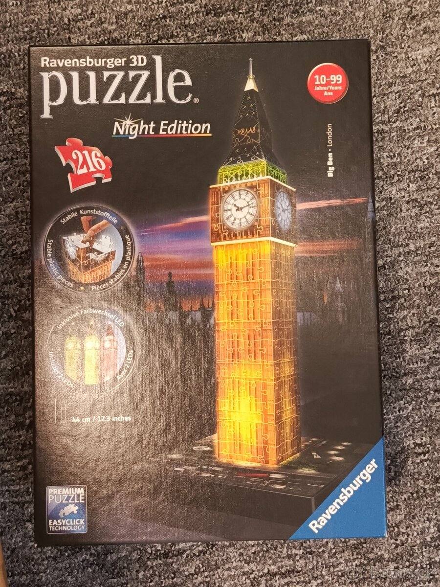 Prodám stavebnici 3d puzzle Ravensburger Big Ben