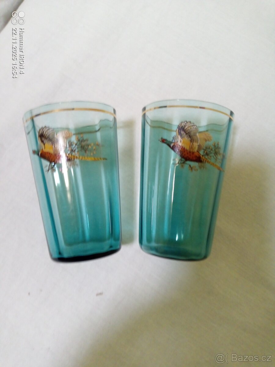 Retro skleničky- Bažant