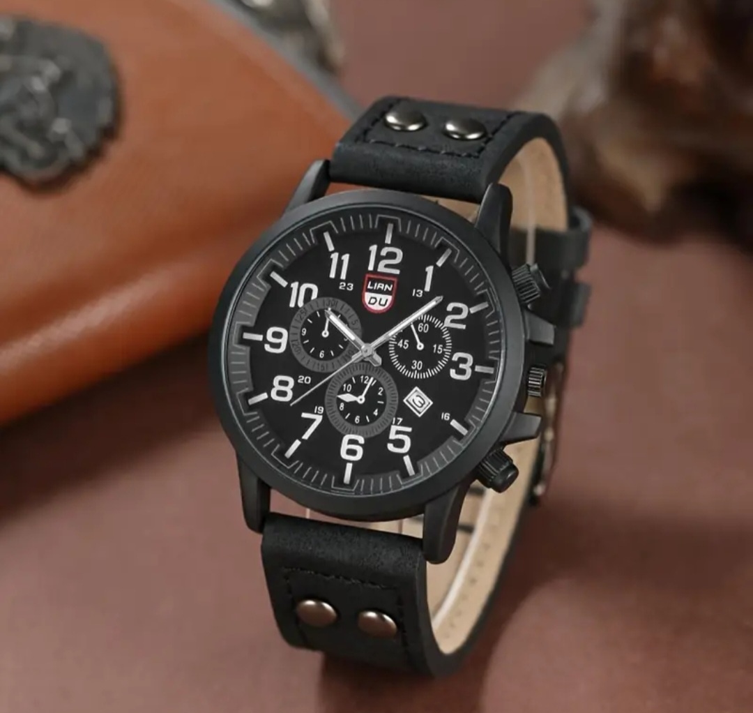 Nové hodinky + dárek kožený náramek č. 123