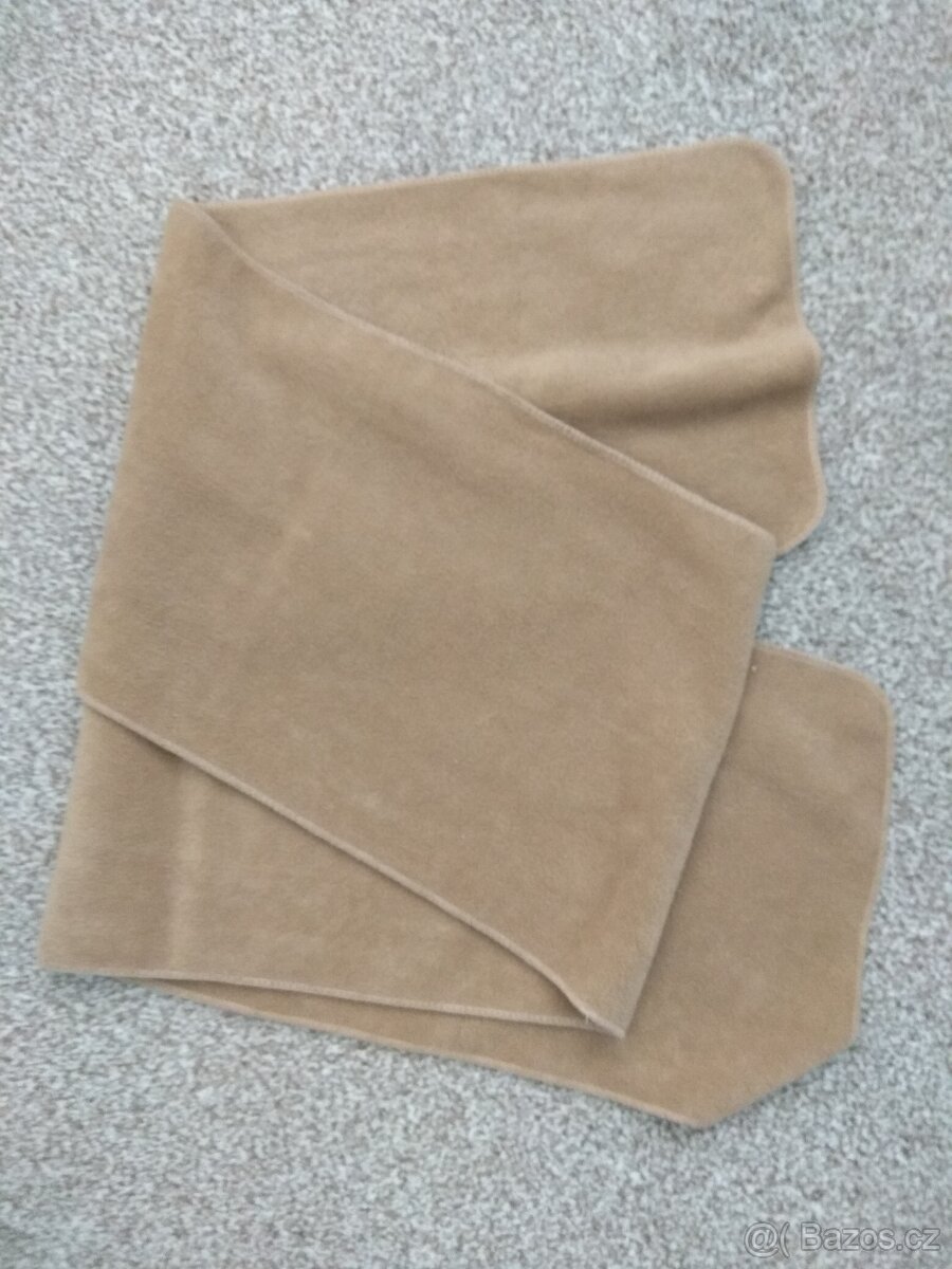 Nová unisex zimní šála - příjemný materiál, béžová, 150 cm