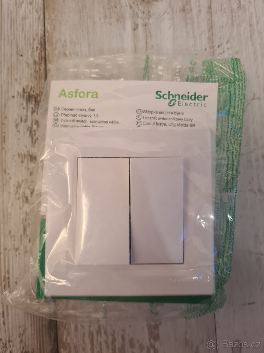 El. dvojvypínač Schneider Electric Asfora, 2 ks