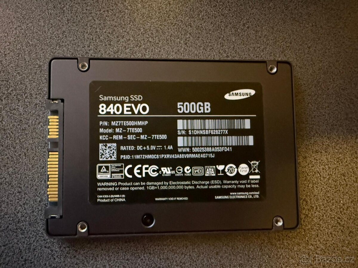 Samsung 840 EVO SSD 500GB – zdraví 97 %