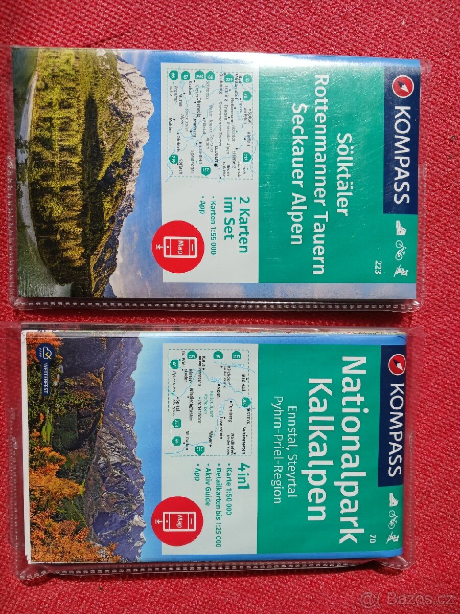 Rakouské turistické mapy