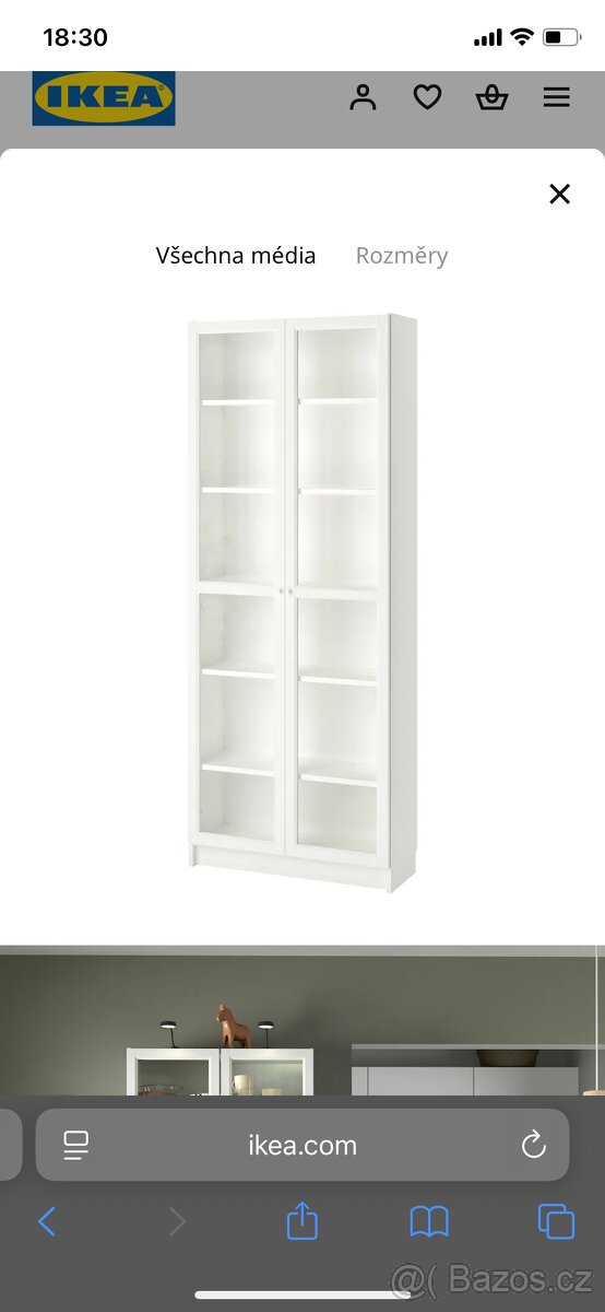 Knihovna vytrína Ikea