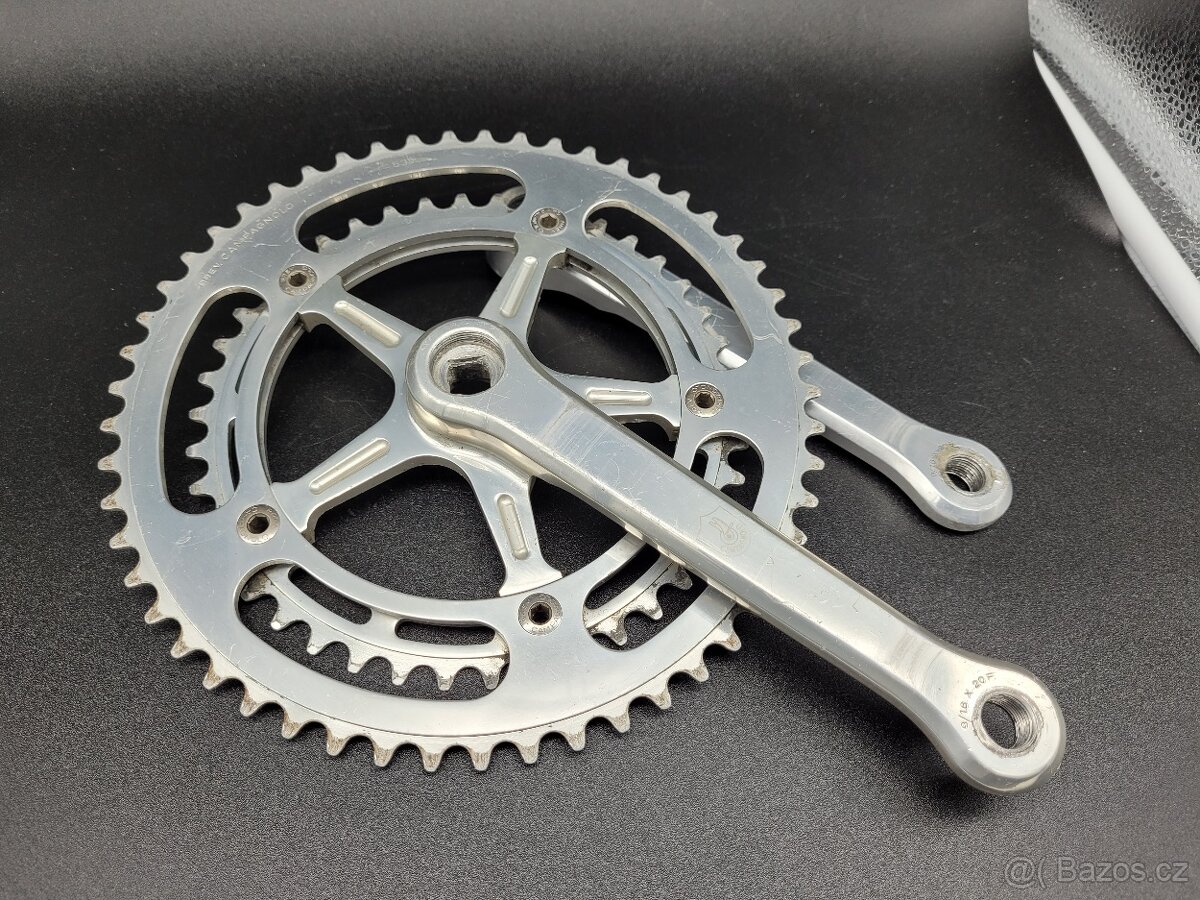 Kliky Campagnolo Super Record No Fluted, 1987, délka 172.5mm