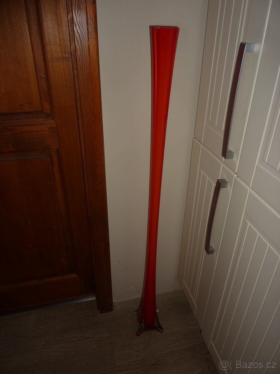 Vysoká skleněná váza - výška 121 cm