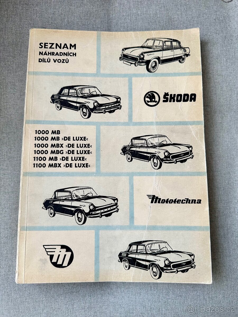 Seznam náhradních dílů Škoda 1000 MB