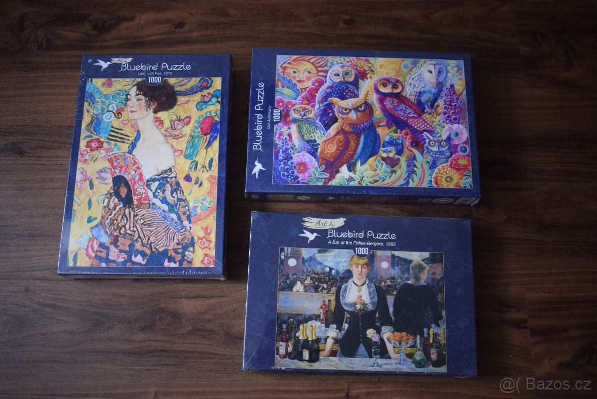 3 nová puzzle Bluebird 1000 dílků