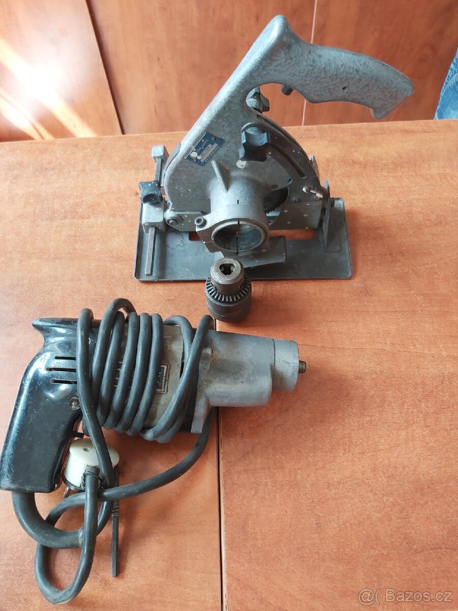 Okružní pila s vrtačkou, český výrobek