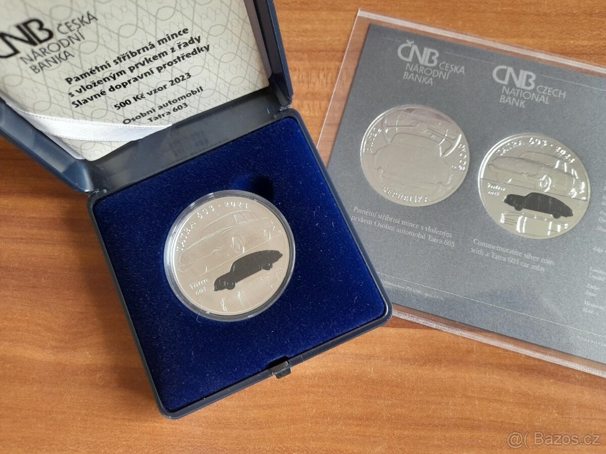 Stříbrná mince Tatra 603 bk