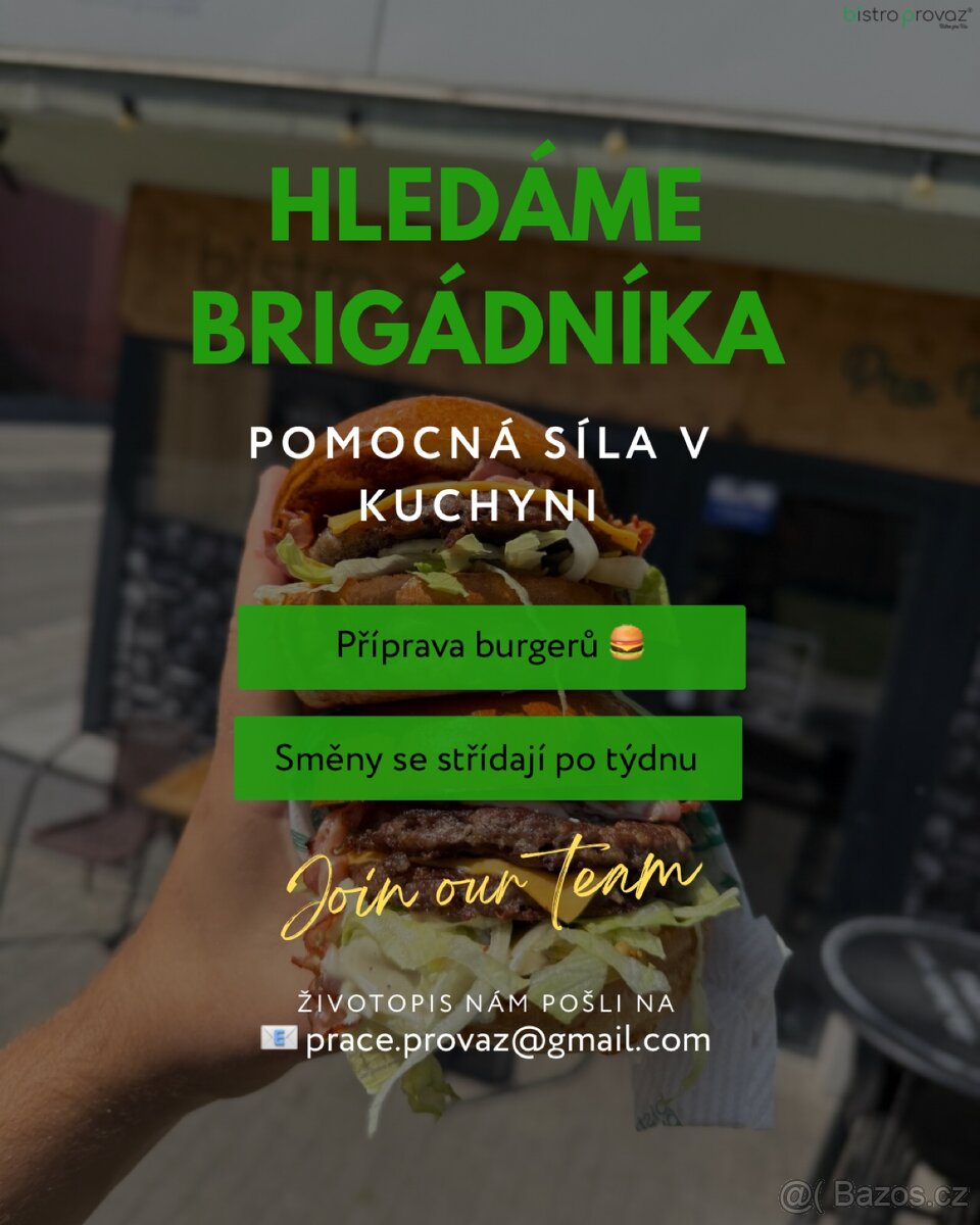 Brigáda – kuchař / kuchařka 🍔