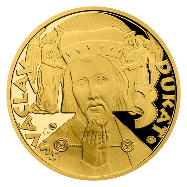 Zlatý 3-dukát sv. Václava se zlatým certifikátem 2020 proof