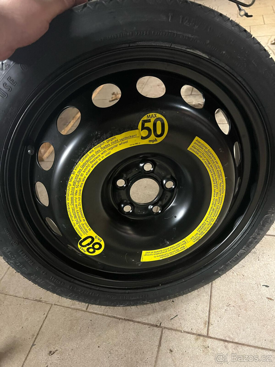 Dojezdová rezerva 5x100 T125/70 R18