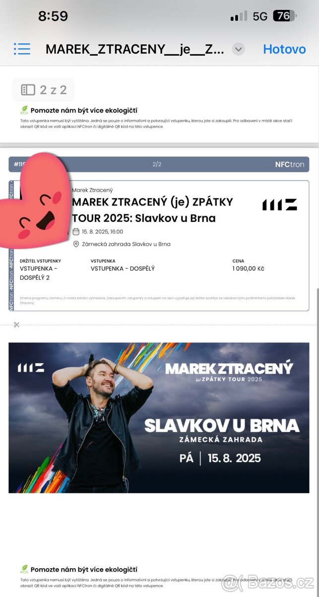 Marek Ztracený 15.8.2025 Slavkov u Brna