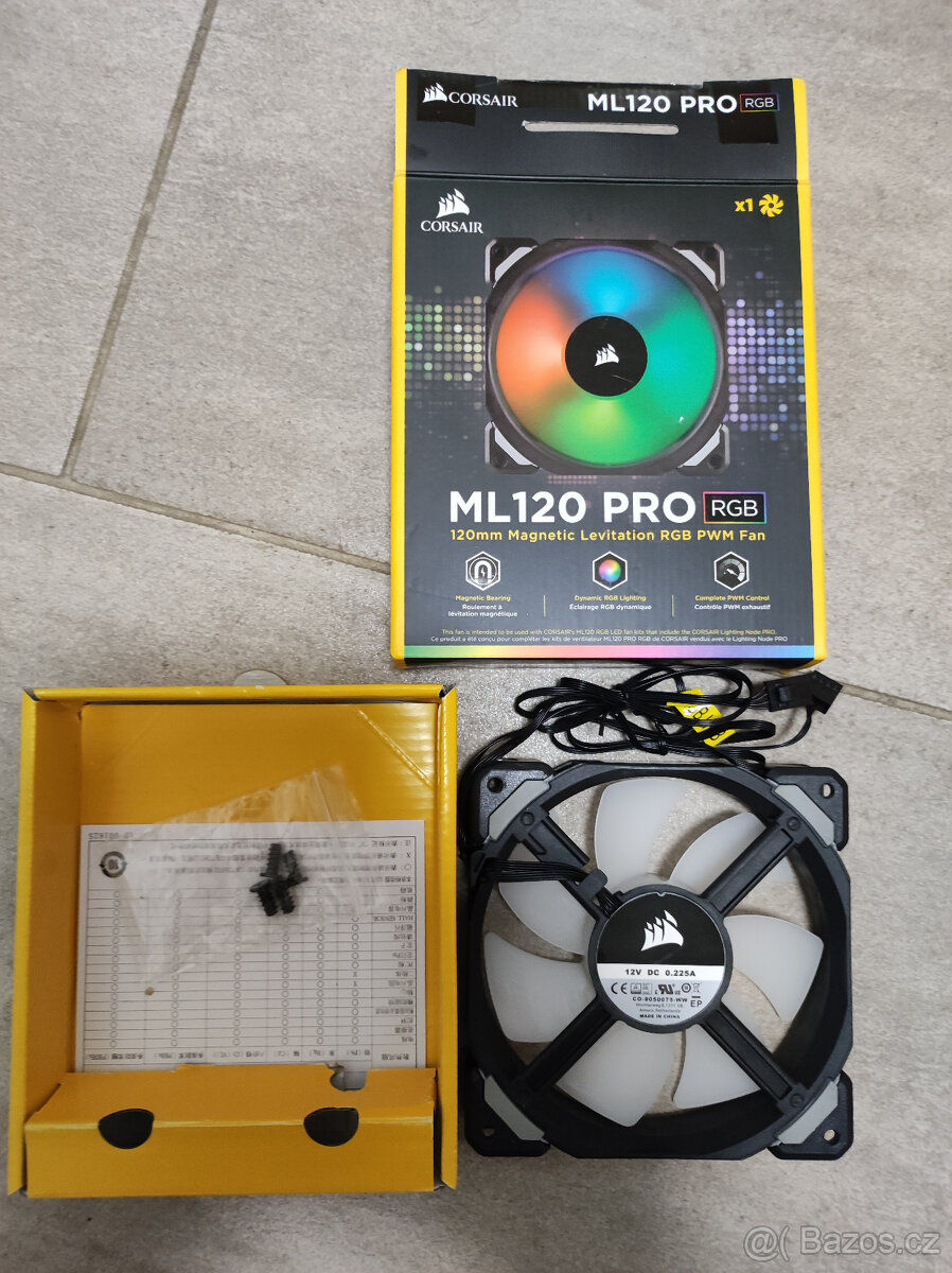 Ventilátory Corsair 120mm – velmi krátce použité