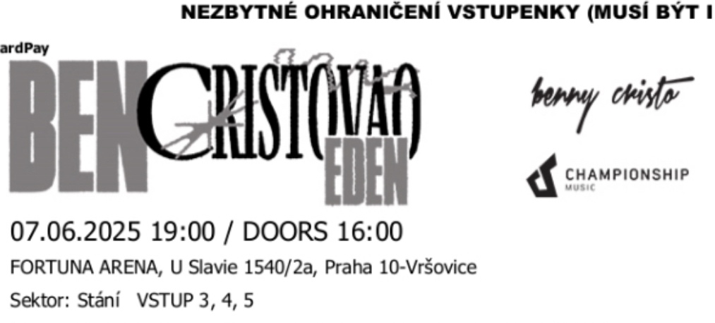 Ben Eden 7.6.2025 2x stání