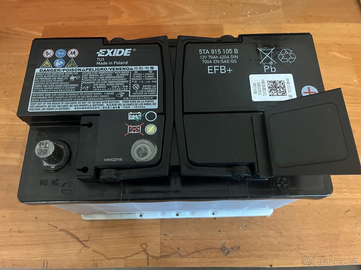 Autobaterie exide 70A EFB