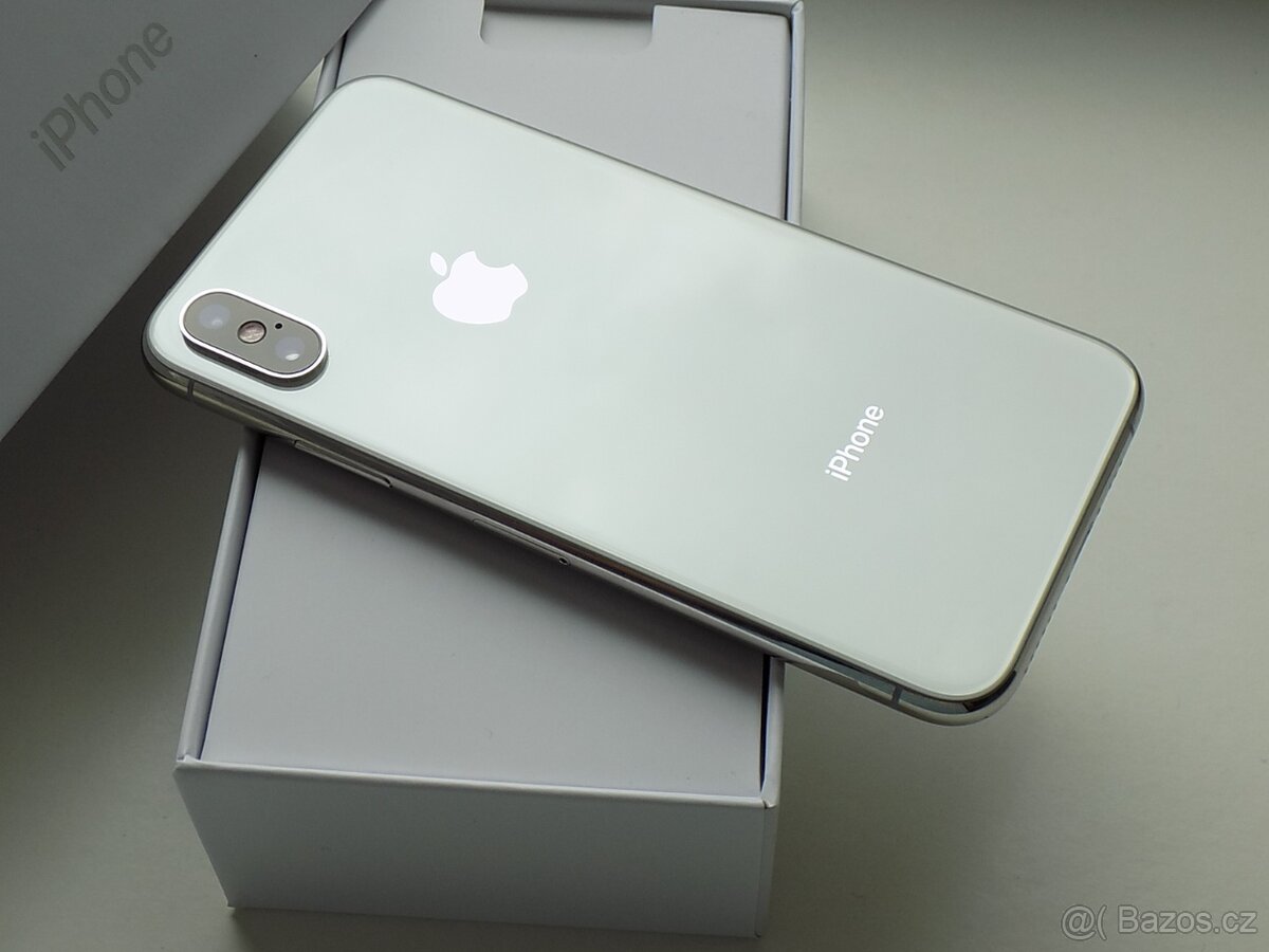 APPLE iPhone XS 64GB Silver - ZÁRUKA 12 MĚSÍCŮ - KOMPLETNÍ