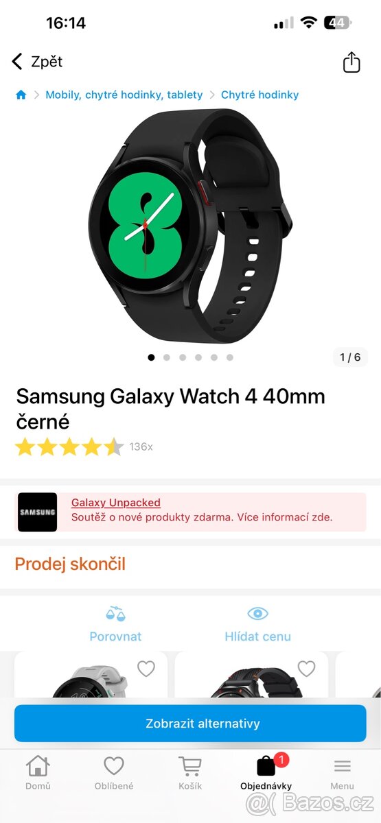 Samsung Galaxy Watch 4 40mm černé