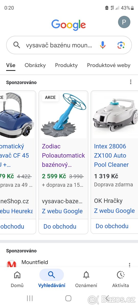 Bazénový vysavač