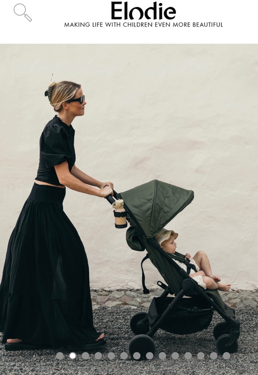 Kočárek Elodie MONDO Stroller Rebel Green se zimním fusakem