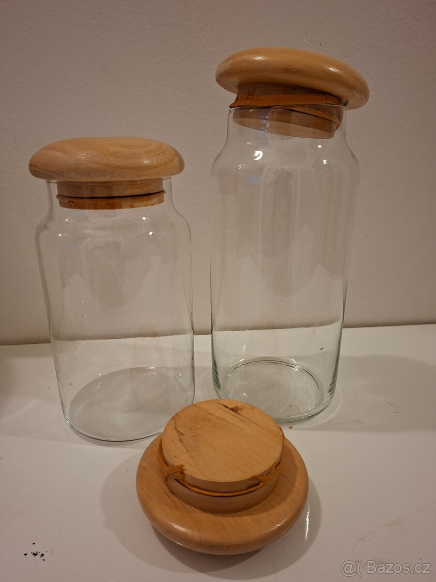 Skleněné dózy - použité