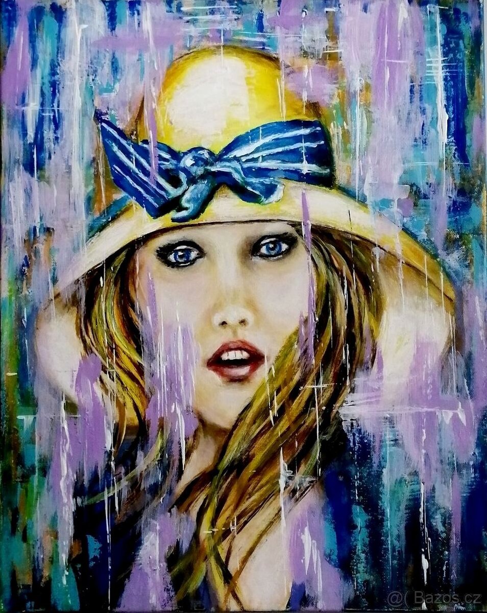 Dívka v žlutém klobouku