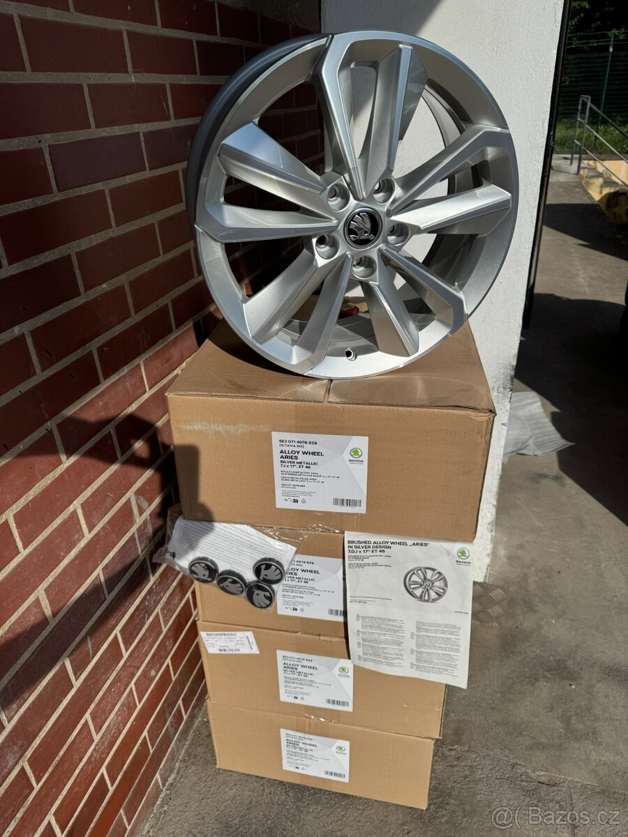 Nové alu kola 17" 5x112 ARIES Škoda Octavia IV DPH