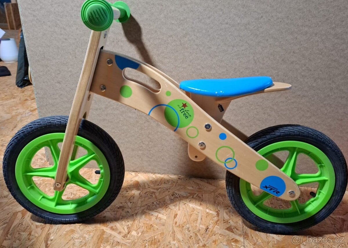 Dřevěné odrážedlo, motorka