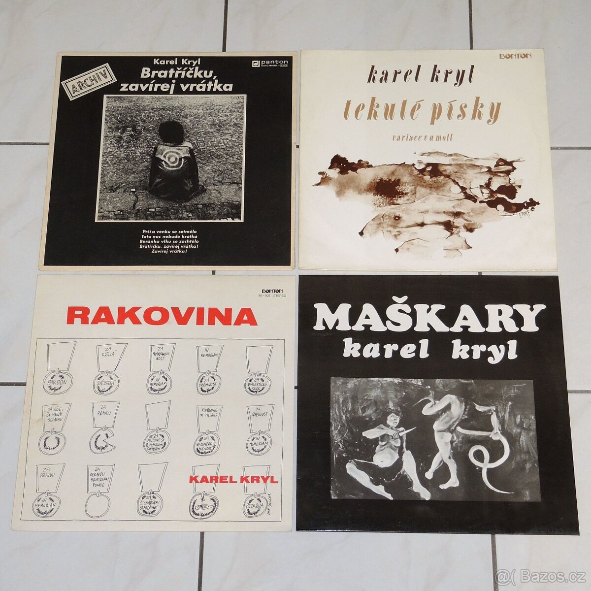Prodám set 4x LP Karel Kryl / komplet za 4 tis. Kč /