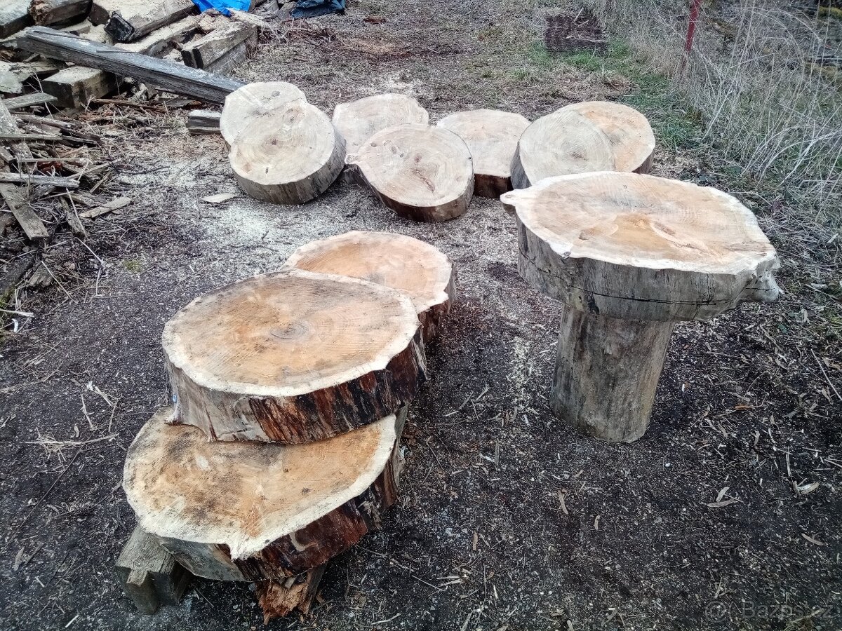 Dřevo na stůl, řez 20cm průměr až 80cm