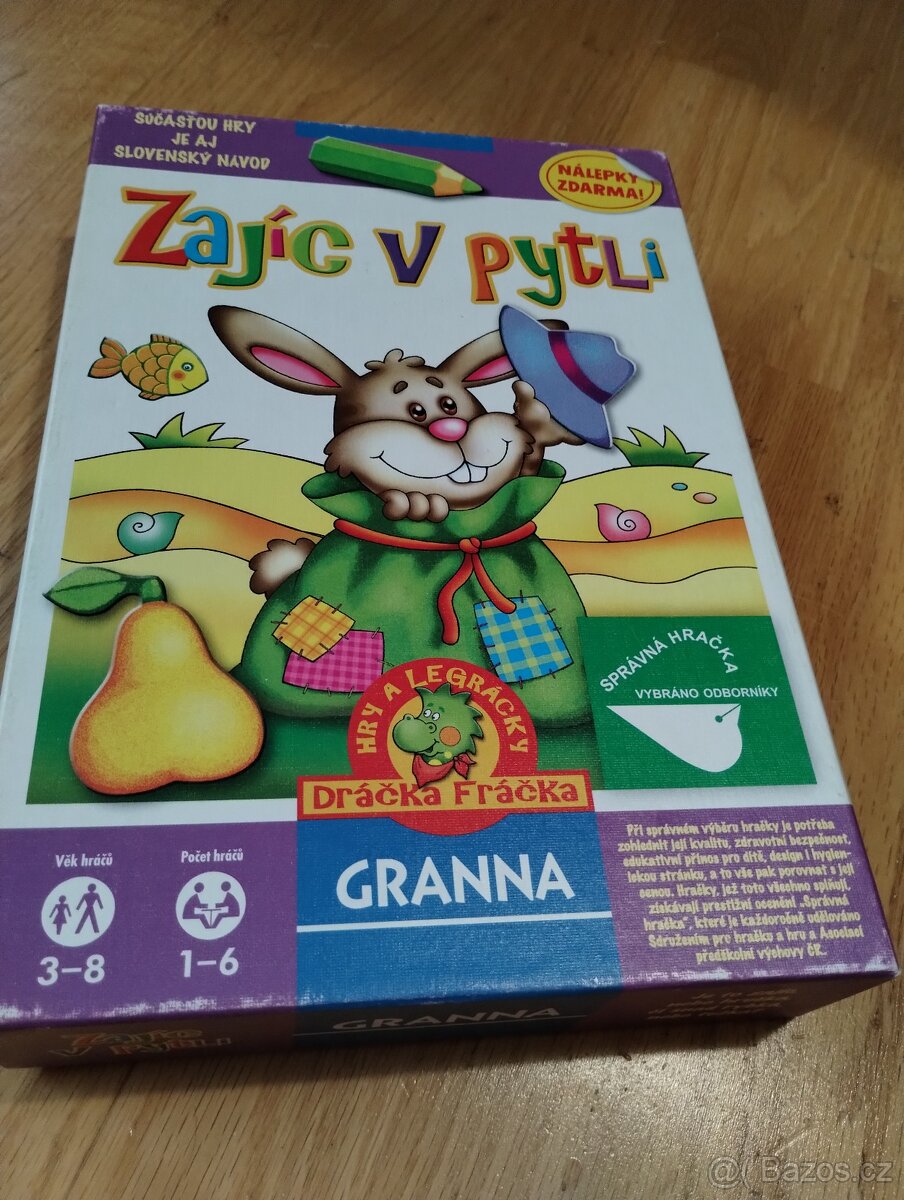 Hra Zajíc v pytli, 3-8 let