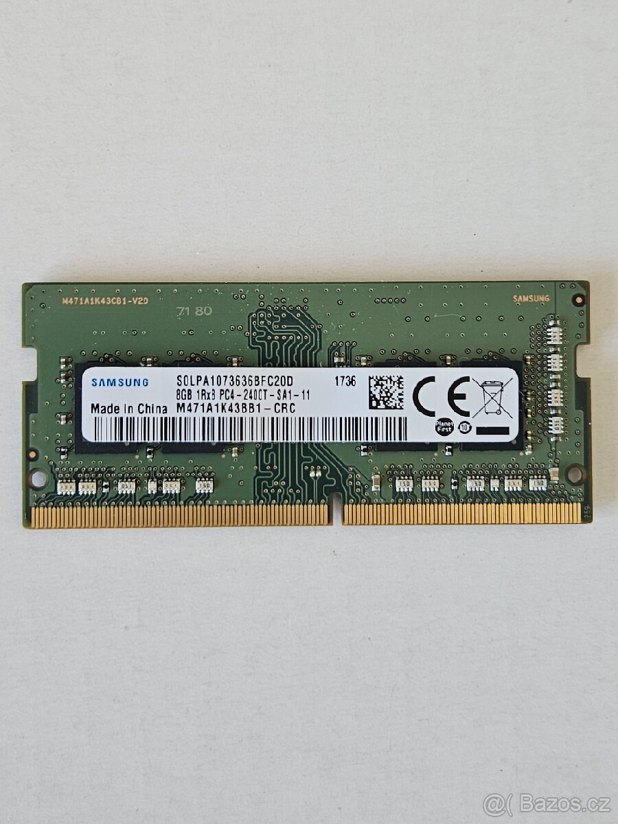 Paměť SO-DIMM 8GB Samsung DDR4 2400MHz