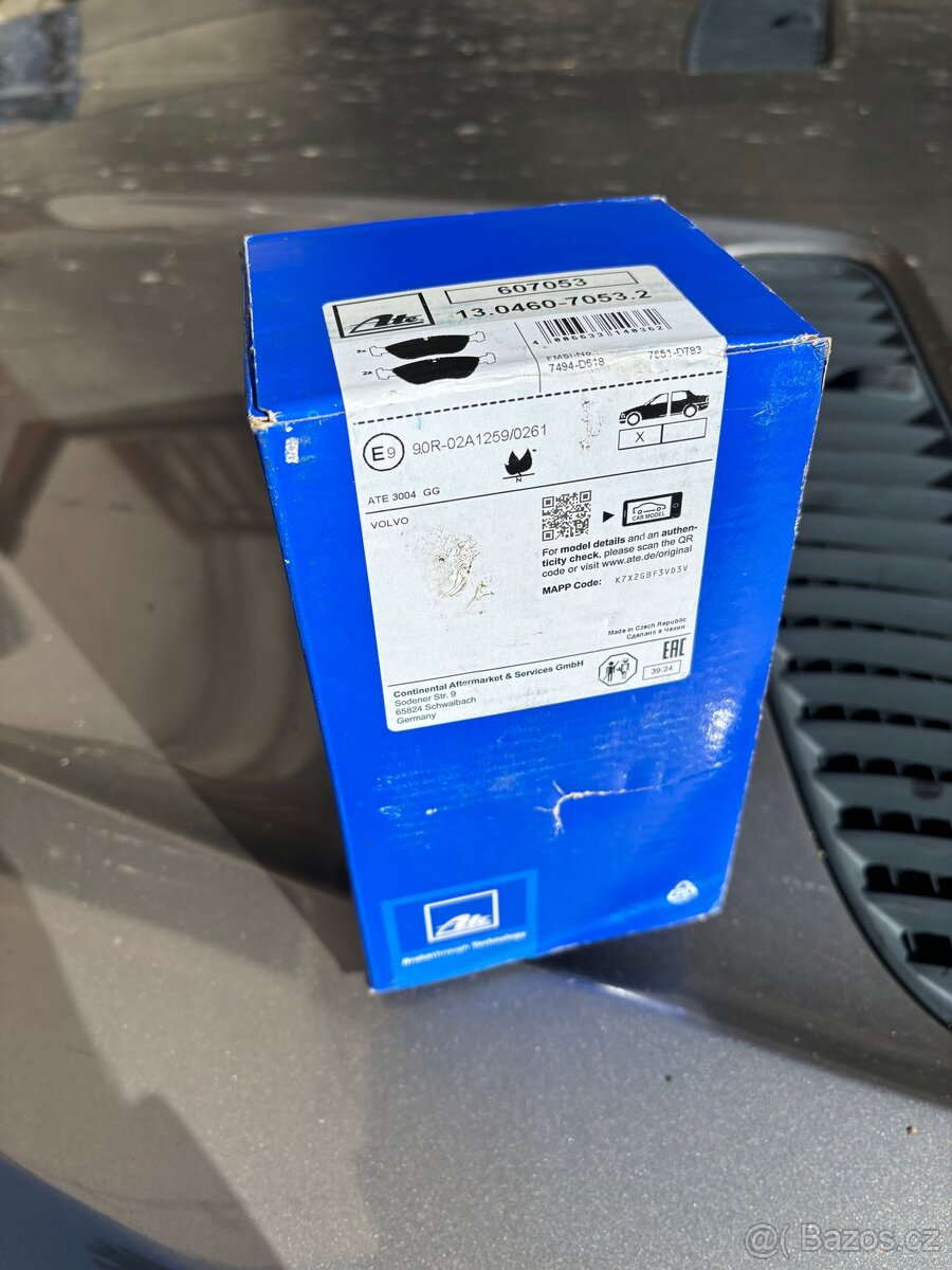 Volvo keramické brzdové destičky ATE