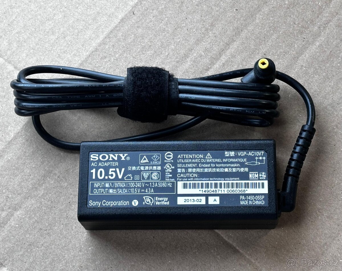 Síťový adaptér 10,5 V 4,3A Nabíječka pro notebook Sony DUO11