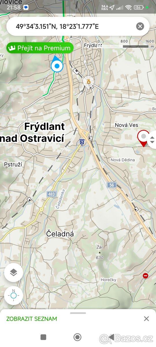 Frýdlant nad Ostravicí - Nová Ves 2665 m², stavební