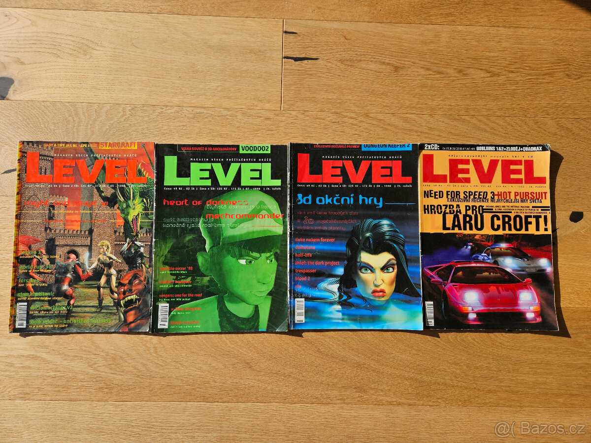 Prodám časopisy LEVEL z let 1998 až 2002