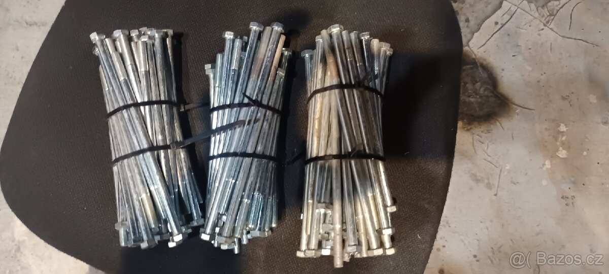 💵100💵Šrouby DIN 933 8.8 M8 x 150mm ZB - smotka 50 ks