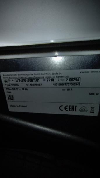 Sušička na prádlo Siemens iq500 wt45w460by