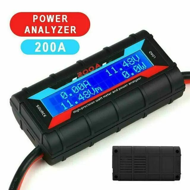 200A LCD digitální přesný ampérmetr a wattmetr pro RC modely